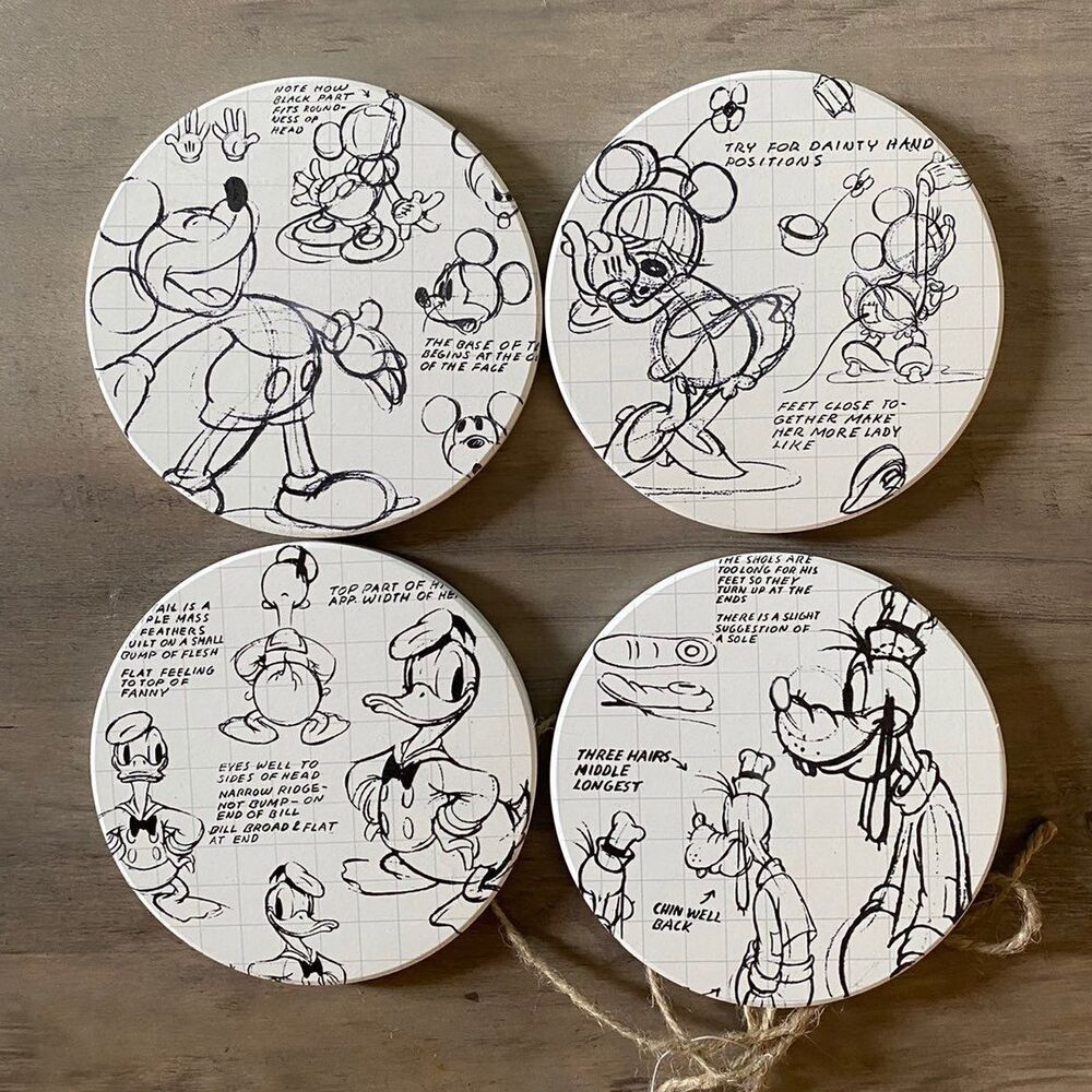 Disney Sketchbook Coasters (Set of 4)